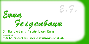 emma feigenbaum business card